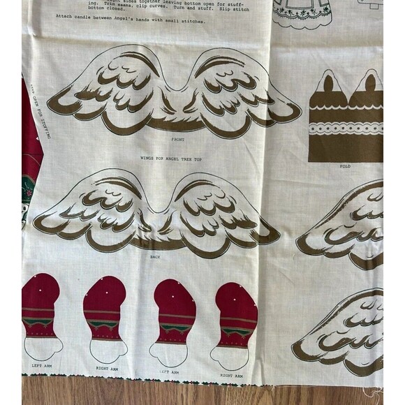 Vintage Victorian Christmas Angel Treetop & Ornaments Cut Out Pattern Cut & Sew - Picture 8 of 10